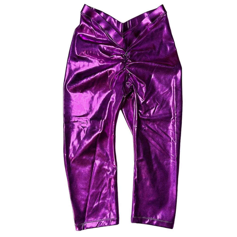 NWT Skims Metallic Swim V Waist Cropped Pants in Dragonfruit Women’s XS